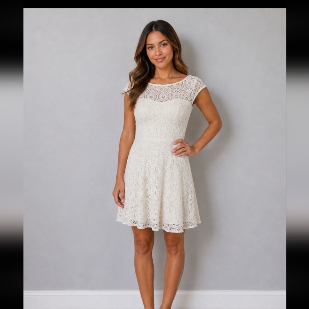 BB DAKOTA crochet lace cap sleeve dress 2